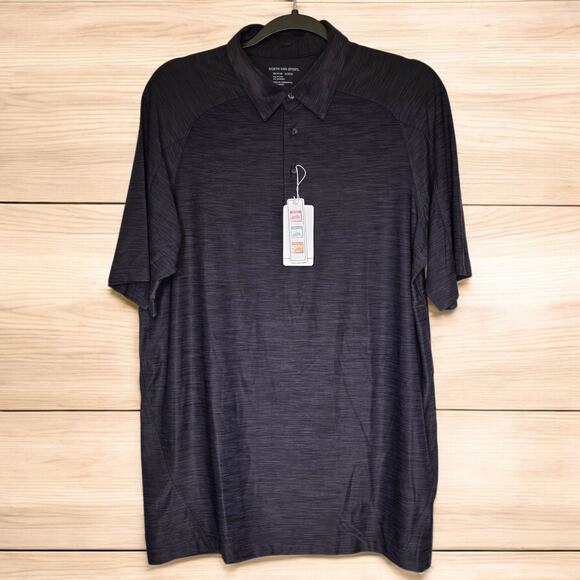 Men's Sz Medium North End Sport Performance Stretch Golf Polo Work Shirt Carbon - Picture 1 of 13